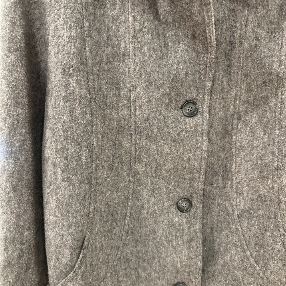 Vintage Wool Blend Grey Coat - Picture 3 of 6